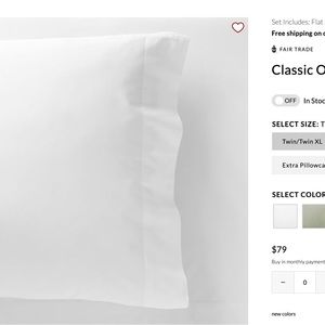 Pottery Barn Teen Classic Organic Sheet Set (Twin/Twin XL)